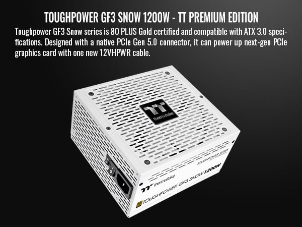 Thermaltake Toughpower GF3 Snow Edition 1200W Power Supply